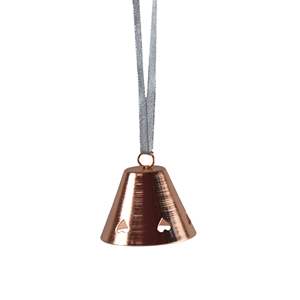 Nouvelle cloche de Noël en métal couleur cuivre brillant, design élégant pour la décoration de Noël à suspendre, vente en gros d'usine - Product Image 3