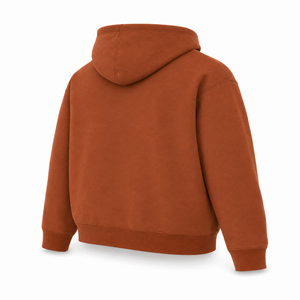 Custom for <b>Orange</b> <b>Men's</b> Heavyweight Pullover Hoodie Pocket Breathable Stringless Drop Shoulder Cotton Fleece Streetwear OEM ODM - Product Image 4