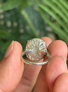 Classic 925 Silver <b>Jade</b> <b>Ring</b> Bezel Setting Women's Gemstone Jewelry Everyday Wear - Product Image 4