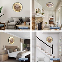 Lampe Murale LED 3D Lune Luxe Art Déco pour Maison, Hôtel, Salon, Couloir, Chevet - Lampe Murale LED Lune Intérieure en Promotion