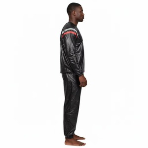 Combinaison de sauna pour homme, noire, en fibre de polyéthylène, ensemble complet, vêtements de sudation pour la perte de poids, la salle de sport, la remise en forme, toutes saisons - Product Image 5