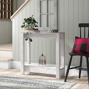 Mesa Consola de Hierro con Acabado Blanco Envejecido, Estilo Rústico, Moderno, para Sala de Estar, Apartamento, Entrada - Product Image 6