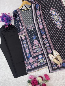Diseñador moderno indio y pakistaní Salwar Kameez con espejo impreso trabajo tendencia Pent y Dupatta Set para fiestas - Product Image 6