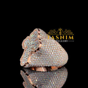 Bague de Mariage et de Fiançailles en Argent Plaqué Or Certifié avec Diamant Naturel de Couleur Fantaisie Taille Coussin et Pierres Latérales Luxueuses - Product Image 5
