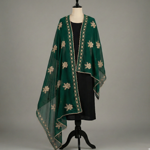 ผ้าคลุมศีรษะฮิญาบผ้าฝ้ายโพลีเอสเตอร์ปักลายดอกไม้ประดับคริสตัลแบบใหม่ปี 2026 |   ผ้าคลุมศีรษะมุสลิมขนาดใหญ่ ระบายอากาศได้ดี เหมาะสำหรับสวมใส่ทุกวันในช่วงฤดูร้อน - Product Image 5