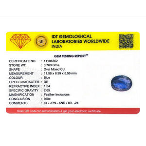 Natural Handcrafted Iolite Neeli 3.8 Carat Loose Gemstone for Fine Jewelry - Product Image 4