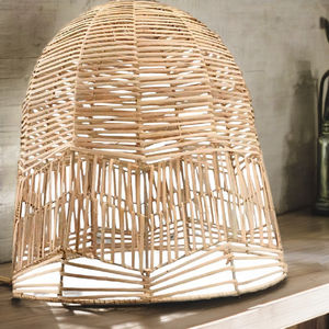 Eco-friendly Woven Rattan Zigzag Lampshade - Product Image 3