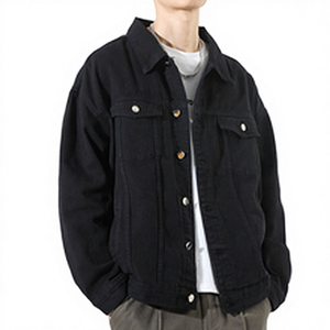 ARTIZ INTERNATIONAL Men's Acid Wash <b>Button</b> <b>Fly</b> Solid Color Vintage Formal Denim Jackets Eco-Friendly 100% Cotton Custom OEM B2B - Product Image 3