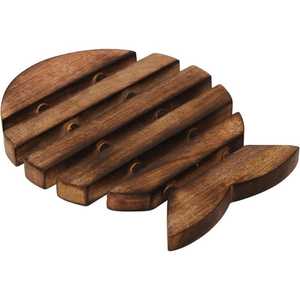Modern Wooden Chevron Trivet V Shaped Slotted Heat Resistant Non-Slip Hot Pot Pad Kitchen Countertop Protector Geometric Coaster - Product Image 2