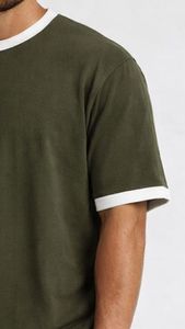 Manufacture Wholesale Custom High Quality Blank Cotton Oversized <b>Ringer</b> <b>t</b> <b>Shirt</b> Men High Class - Product Image 3