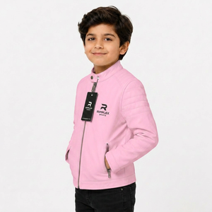 Stylish kids Trendy kids leather jacket featuring premium comfort durable stitching <b>warm</b> protection and fashionable everyday - Product Image 6