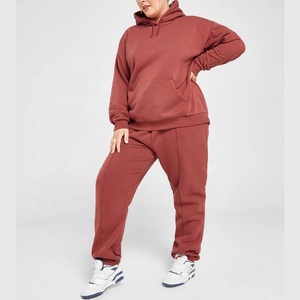 Automne 2025 femmes mode décontracté 2 pièces sport ensemble survêtements à capuche avec pantalon 100% coton Logo avant positionné - Product Image 1