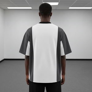 Camisetas de Verano para Hombre, 100% Algodón, Estilo Casual, Personalizadas con Logotipo Serigrafiado, 2 Tonos, Corte Holgado, Hombros Caídos, OEM/ODM - Product Image 3