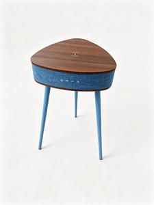 Modern Wooden Nightstand Bluetooth Audio <b>Table</b> <b>Wireless</b> <b>Charging</b> <b>Bedside</b> Side <b>Table</b> for Bedroom Living Room - Product Image 1