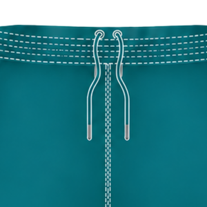 Pantalones Cortos de Rugby Color Verde Azulado Oscuro y Blanco, Cintura Elástica con Cordón, Ropa Deportiva para Entrenamiento y Partidos, Ropa Deportiva Ligera para Rugby - Product Image 6