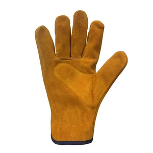 Cow Leather <b>Driver</b> <b>Gloves</b> Straight Thumb Heavy Duty Driving Work <b>Gloves</b> Full Finger Protection Construction Working <b>Gloves</b> - Product Image 3