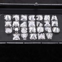 Diamant cultivé en laboratoire, initiales de l'alphabet, pierre lâche de A à Z, lettres en diamant CVD pour collier personnalisé, pendentif, bijoux