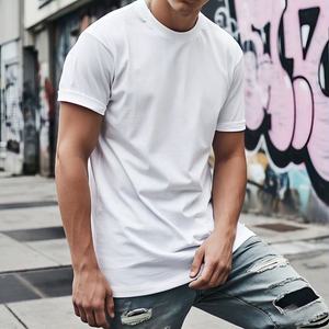 T-shirt lourd pour hommes T-shirt carré surdimensionné 100% coton à col haut et épaules tombantes T-shirt 100% coton pour hommes coupe ample - Product Image 2