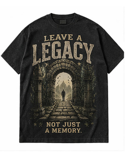 เสื้อยืดผู้ชายผ้าฟลานเนลพิมพ์ลายกราฟิกทรงโอเวอร์ไซส์  คุณภาพสูงสั่งทำพิเศษ สไตล์วินเทจ ซักนุ่ม 100% ผ้าฝ้าย เป็นมิตรต่อสิ่งแวดล้อม น้ำหนัก 300 กรัม - Product Image 3