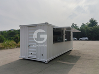 Restaurant en conteneur de 20 pieds entièrement équipé avec cuisine, restaurant en conteneur maritime clé en main, bâtiment modulaire de service alimentaire