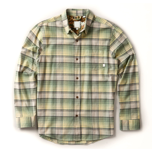 Chemises en flanelle classiques de qualité supérieure, fournisseur fiable, nouvelles, douces et chaudes, boutonnées, élégantes, à carreaux vert et crème, avec poches poitrine. - Product Image 1