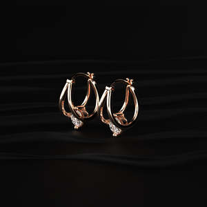 Round Cut Moissanite Hoop Drop <b>Earrings</b> 1.20 TCW Colorless VVS 14K Gold 0.60 Carat Solitaire Dangle Hinged Snap <b>Back</b> Jewelry Gif - Product Image 4