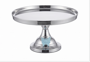 Premium Silver Tabletop <b>Cake</b> <b>Stand</b> Polished Finish Metal With Elegant Design Perfect For Serving Pastries Muffins <b>Cakes</b> - Product Image 3