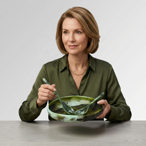 Assiette de service en résine polie faite à la main, motif personnalisé, luxe moderne, écologique, compatible lave-vaisselle, qualité alimentaire, en stock, vert - Product Image 1