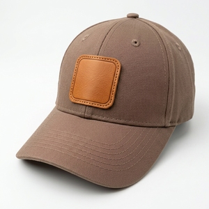 Gorra de Béisbol Personalizada de 6 Paneles de Sarga de Algodón con Parche de Cuero, Visera Curva y Correa Ajustable con Hebilla, Marca Privada OEM - Product Image 2