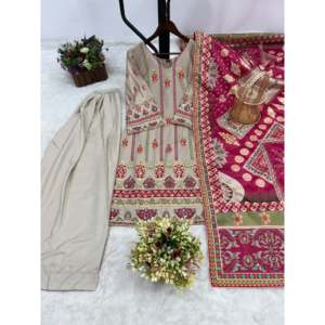 Beau haut pour femme et Dupatta fantaisie pour les fêtes-Ensemble élégant - Product Image 4