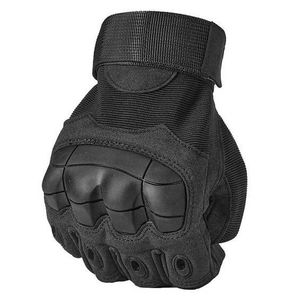 Guantes Tácticos de Cuero Antideslizantes sin Dedos para Ciclismo, con Protección Rígida en los Nudillos, Cierre de Gancho y Bucle, Unisex, para Verano y Actividades al Aire Libre - Product Image 3
