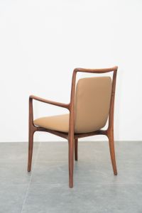 Chaise de salle à manger élégante en bois de frêne, siège rembourré moderne pour salle à manger, cuisine, restaurant, hôtel, mobilier PISANO - Product Image 1