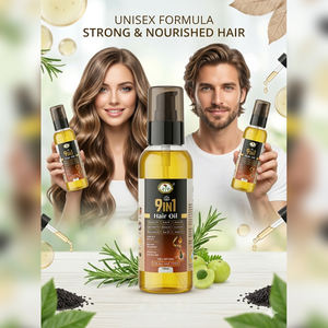 Mélange d'huiles capillaires naturelles 9-en-1, Huile capillaire à base de plantes de qualité supérieure, Huile nourrissante pour cheveux, Vente en gros, Fourniture en vrac, Marque privée - Product Image 2