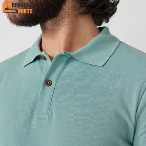 Camisas de Golf Personalizadas al por Mayor, de Color Sólido, con Botones, Tejidas, Antiarrugas, de Secado Rápido, Manga Corta para Hombre - Product Image 4