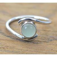 Bague Jaura Jewels en argent sterling 925 avec pierre précieuse Larimar sertie clos, style chrétien, unisexe, certifiée GST & IEC, tendance, pour usage quotidien