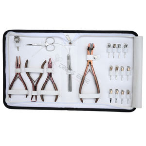 ชุดอุปกรณ์ต่อผมออลอินวัน สีโรสโกลด์และสีเงิน พร้อมคีมหนีบไมโครบีด คีมกดเทป อุปกรณ์จัดเก็บ - Product Image 1