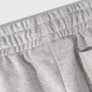 Pantalon de survêtement homme en coton épais, taille haute à cordon de serrage, coupe droite, noir, pour le sport et la course - Product Image 4
