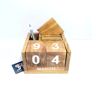 Bàn Bằng Gỗ Lịch Set Với Chủ Bút Và Uống Đế Lót Ly Làm Từ Cao Cấp Xoài Gỗ Cho Phong Cách Văn Phòng Bảng Trang Trí Nội Thất - Product Image 2