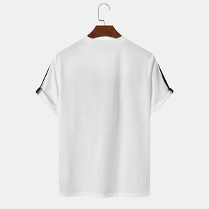 Camisetas Casuales de Alta Calidad en Algodón y Fibra de Bambú, Tejidas, con Logotipo Personalizado Impreso, Tallas Grandes para Hombre, MÁS VENDIDO - Product Image 1