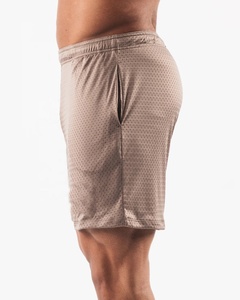 Shorts de basketball en mesh pour hommes, logo personnalisé brodé, respirant, cordon de serrage, couleur unie, shorts personnalisés pour hommes - Product Image 3