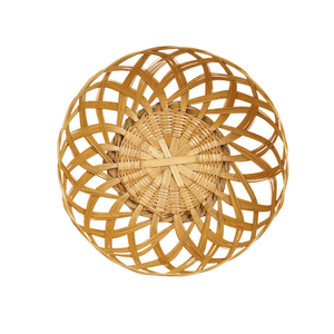 Panier à fruits rond en bambou tressé écologique, panier décoratif pour table, présentoir à pain, panier de présentation, vente en gros - Product Image 3