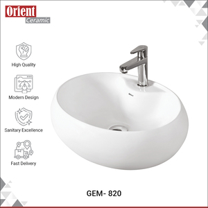 Affordable Price Excellent Quality Luxury Design ISO Certified White Ceramic Sanitary Ware Table Top Wash <b>Basin</b> from India - Product Image 2