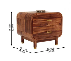 Mesita de Noche Moderna de Madera con Dos Cajones, Diseño de Almacenamiento, Mueble Independiente para Dormitorio, Mesa Auxiliar para Sala de Estar u Oficina en Casa - Product Image 3