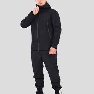 Vestes pour hommes avec logo personnalisé, en nylon imperméable, fermeture éclair, manches longues, fermeture à boucle et col montant, poche pour le sport et les activités de plein air - Product Image 3