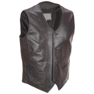 Gilet de motard en cuir décontracté d'hiver de haute qualité, style rock/métal lourd, séchage rapide, vente en gros OEM du Pakistan - Product Image 2