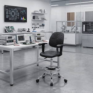 Silla de Laboratorio Ajustable de Espuma de PU, Sillas Industriales Personalizables para Cuarto Limpio, Taburetes de Laboratorio de Poliuretano - Product Image 2
