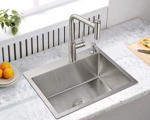 Fregadero de acero inoxidable 304 hecho a mano, lavabo profundo, reducción de ruido, duradero y a prueba de herrumbre, perfecto para Cocinas Modernas - Product Image 4