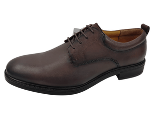 Chaussures Derby Oxford en cuir véritable marron pour hommes Dlords, bout pointu, lacets, confort profilé, pour le bureau, la carrière, toutes saisons - Product Image 2