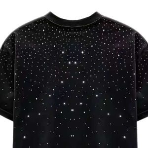 Camiseta Gráfica con Efecto Ácido para Hombre, 100% Algodón Tejido, Ajuste Holgado, Estampada, 2026, Personalizada con Pedrería, Estilo Vintage - Product Image 6