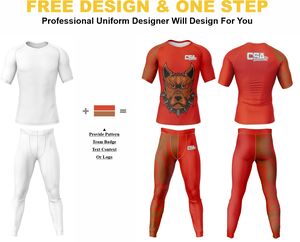 Conjunto de Compresión de Manga Larga con Impresión por Sublimación sin Costuras, Ropa Deportiva Transpirable de Primera Calidad, Rashguard y Leggings para MMA - Product Image 2